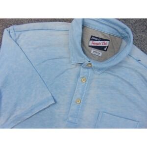 Johnnie O Hangin Out Mens Medium Short Sleeve Blue Polo Shirt Pocket